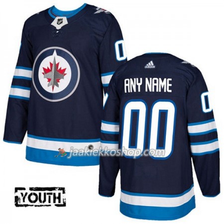Lapsille NHL Winnipeg Jets Custom Adidas 2017-2018 Marine Sininen Authentic